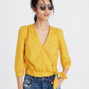Madewell Wrap Top with Star Print